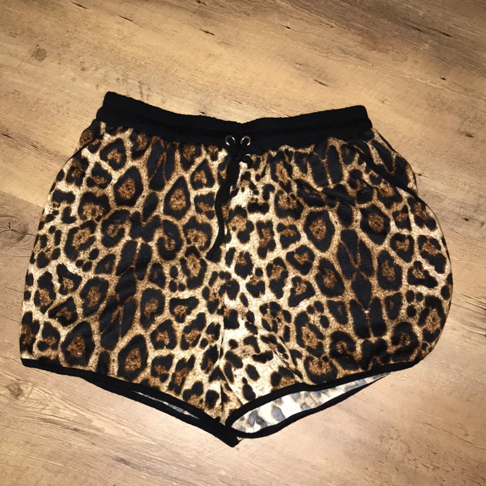 Giddy Up Glamour cheetah print elastic shorts